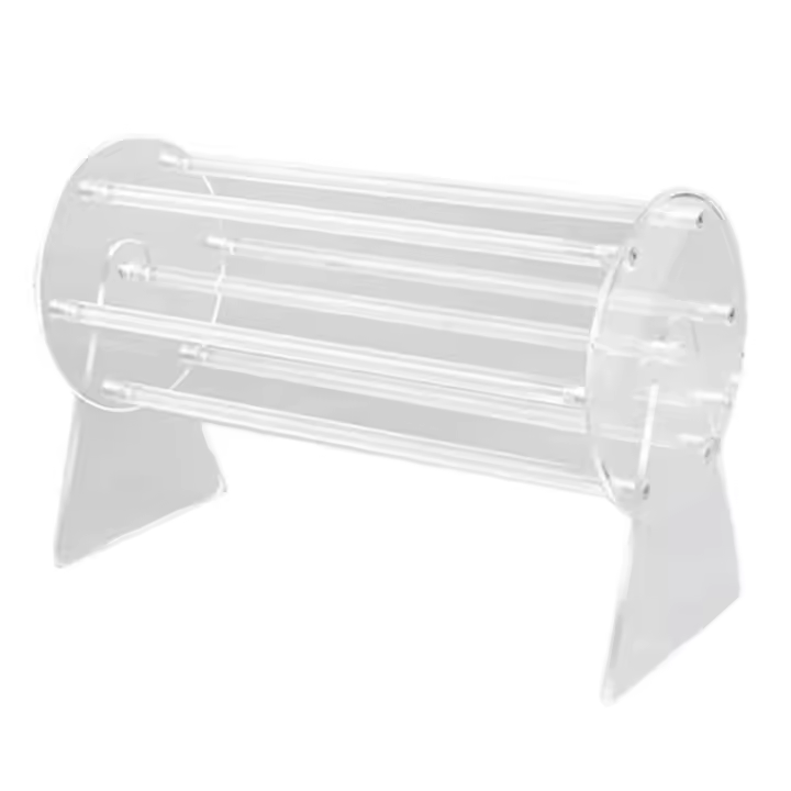 Organizador de Garras de Acrílico 360 Grados Rotativo Almacenamiento y Exhibición de Clips de Pelo para Mujeres Material de Estante de Almacenamiento Acrílico - 1