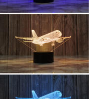 Lámpara De Noche De Avión 3D Iluminación LED Táctil USB Decoración Para Habitación Regalo De Cumpleaños Y Navidad Para Niños Boys - details 5