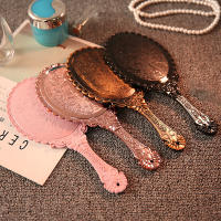 Espejo De Maquillaje Portátil Vintage 1Pcs Oval round Noble Restauración Moda Antigua Herramienta De Belleza Para Viajes - details 4
