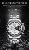 Reloj De Cuarzo Para Hombre OLEVS Marca Top Calibre Original Pantalla Luminosa Resistente Al Agua Acero Inoxidable Cronógrafo Calendario Estilo Casual - details 11