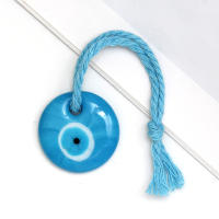 Lucky Eye Glass Drop Aceite Turco Mal De Ojo Colgante De Corazón De Mano De Fatima Para Puerta De Cuerda Tejida Joyería Para Hombres Y Mujeres Llavero De Moda - details 21