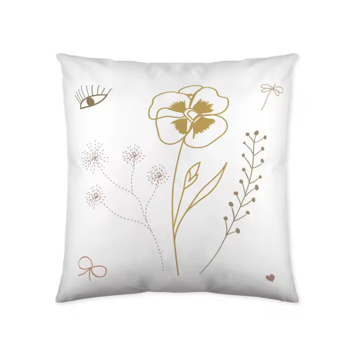 HACIENDO EL INDIO - Funda de Cojin Estampado - Sin Relleno - 40x40 cm - Algodón Extra Suave - Fabricado en España - FLOWERS CHAO - 1