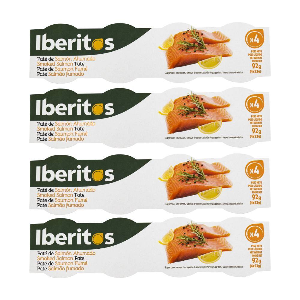 Paté de salmón ahumado Iberitos 4x23 g pack de 4