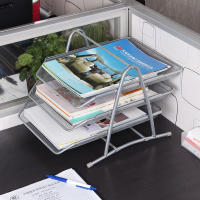 Rack De Almacenamiento Para Archivos De Tres Capas En Malla Metálica Con Cajón Para Oficina Organizador De Espacio - details 2