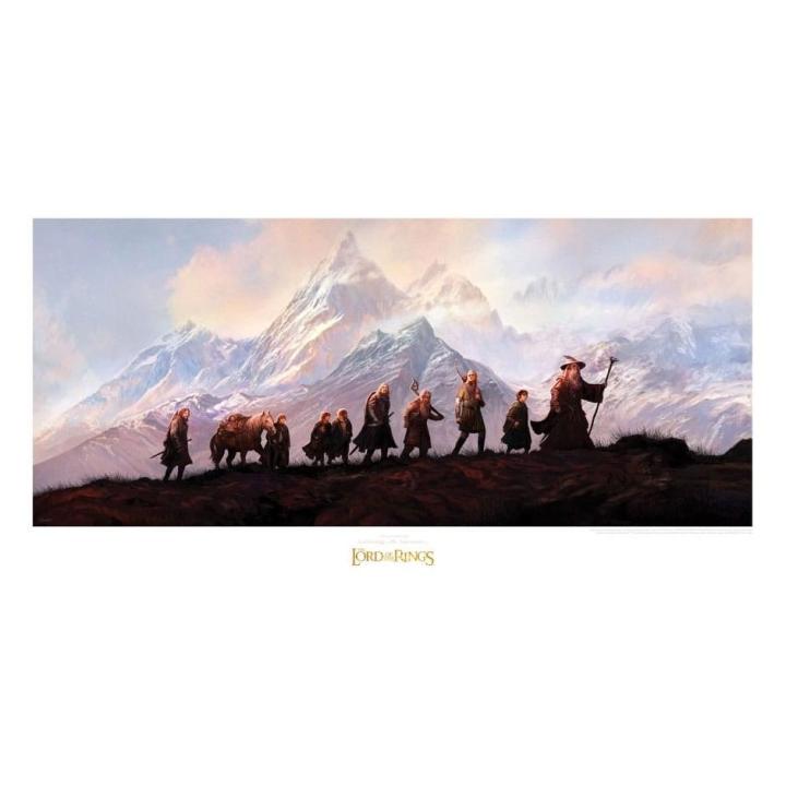 El señor de los anillos litografia the fellowship of the ring: 20th anniversary 59 x 30 cm