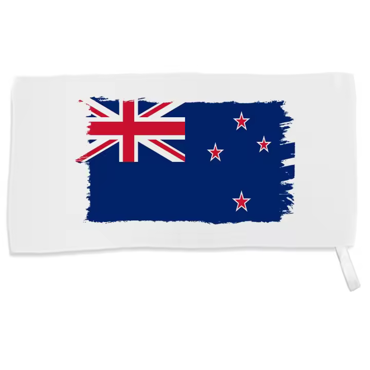 MERCHANDMANIA TOALLA PEQUEÑA ABSORBENTE bandera nueva zelanda pais neozeelandes suave personalizada con cinta elastica - 1