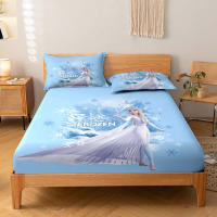 Sábana Ajustada Impresa Con Diseño De Elsa De Disney 100% Poliéster Con Acabado Fosforescente Sin Funda De Almohada Para Dormitorio - details 1