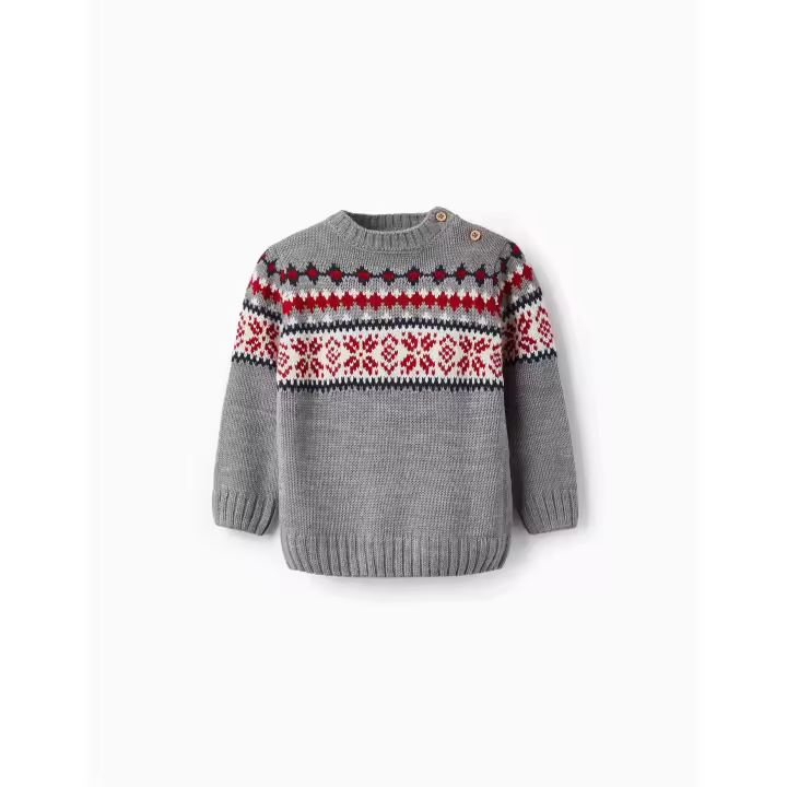 ZIPPY JERSEY DE PUNTO JACQUARD PARA BEBÉ NIÑO, GRIS - 1