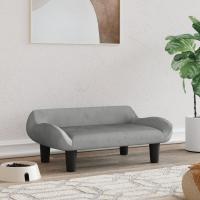 vidaXL Cama para perros de terciopelo gris claro 70x40x24 cm - details 0