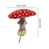 Decoración De Jardín Mágico Miniatura Resina Escultura De Hongo Que Brilla En La Oscuridad Para DIY Casa De Muñecas Estilo Pastoral - details 0