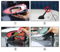 Antena De Coche Universal Impermeable En Forma De Mordaza De Tiburón Aumenta La Señal Piano Pintura Adecuada Para Muchos Modelos De Coches - details 7