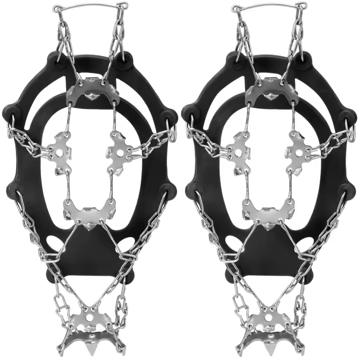 Zapatos de Acero Inoxidable Antideslizantes Panturillas de 21 Dientes para Nieve - 1