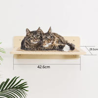 Cama Para Gato De Muro En Hamaca Para Grandes Gatos O Gatitos Muebles Con Alas Y Perches De Cuerda De Sisal Y Madera Para Saltar De PETRAVEL - details 2