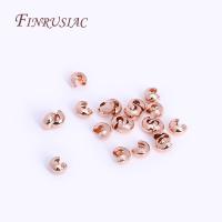 Cubiertas De Bola Abierta 18K Oro Pintado 3mm/4mm Para Finos De Joyería DIY Suministros Al Por Mayor Cubiertas Redondas Para El Final De Los Crimpas - details 11