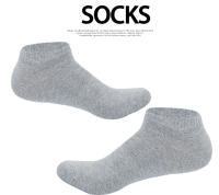 5 Pares De Calcetines Bajo Para Hombre Color Sólido Negro Blanco Transpirables De Algodón Deportivos Negocios Para Mujer Y Hombre - details 0