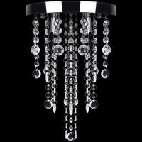 vidaXL Lámpara blanca colgante de metal con adornos de cristal - details 3