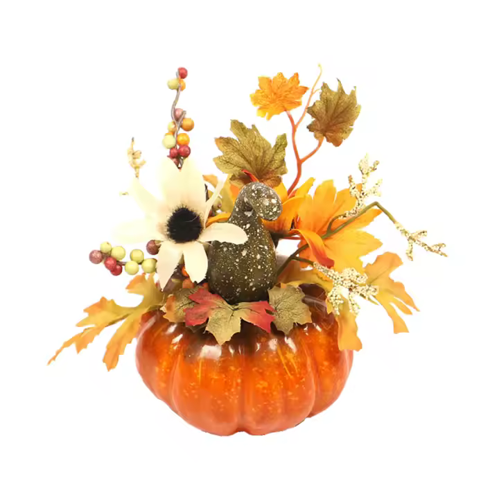 Simulación De Calabaza Para Mesa Pendulum Festival De La Renta Halloween Color De Otoño Decoración De Hogar Hoja De Maple Pomelo Proporciones De Figuras Y Miniaturas - 1