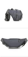 Nueva Bolso De Cintura De Lona Pura Para Hombres Deporte Al Aire Libre Correr Antiguo Ultra Delgado Invisible Con Cierre De Seguridad - details 6