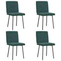 vidaXL Sillas de comedor 4 unidades terciopelo en color Verde oscuro/Azul/Rojo vino tinto y más | cómodas modernas ergonómicas para comedor cocina salón hogar - details 0