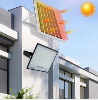 Lámpara Solar de 300W para Exterior, Focos impermeables, Luces Solares with a Distancia, reflector de Luz, Luces de Jardín y Calle - details 7