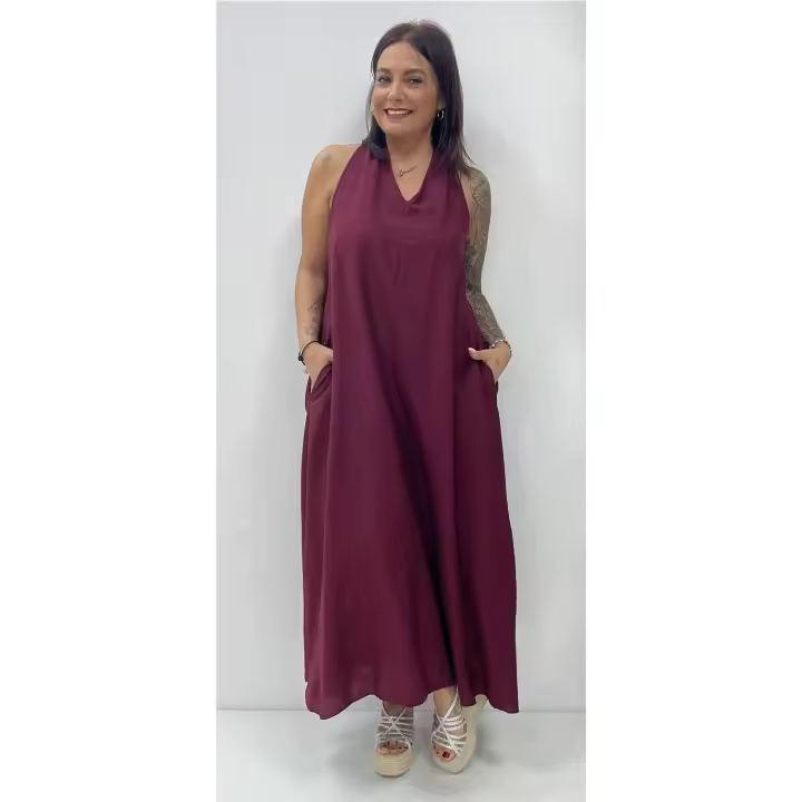Vestido Gema Burdeos - 1