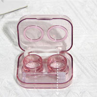 Nueva Estilo Caja De Lentes De Contácto Rosa Con Pinzas Y Set De Succión Plástico Portátil Para Mujer Viaje Moda 2022 - details 5