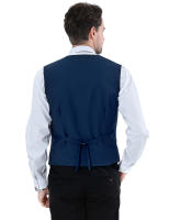 Chaleco De Traje Para Hombre Negro Formal Elegante Ajustado Para Bodas Cumpleaños Fiesta Oficina Vestimenta De Church Easter - details 2