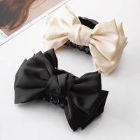 Elegantes Clip Para Pelo De Mujer Con Lazo En Satén Grande Doble Cara Accesorios Para El Cabello Barrettes De Fiesta - details 5