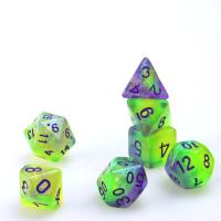 Juego De Dados 7 Piezas En Colores Morado Verde Amarillo Y Luminiscencia Para Juegos De Mesa Accesorios De Juego - details 4
