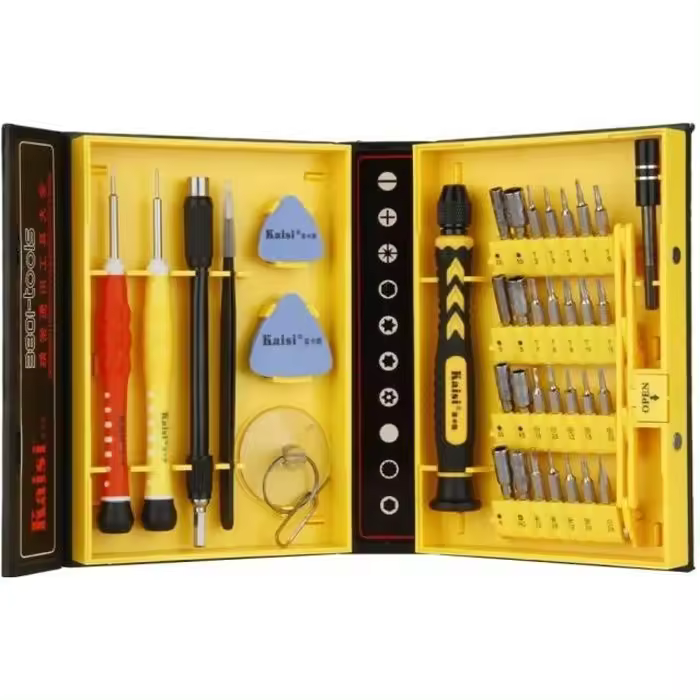 Kit de destornilladores de reparación de caja de herramientas, 38 piezas en 1, juego de precisión para solucionar problemas de consola de teléfono, computadora y teléfono inteligente - 1
