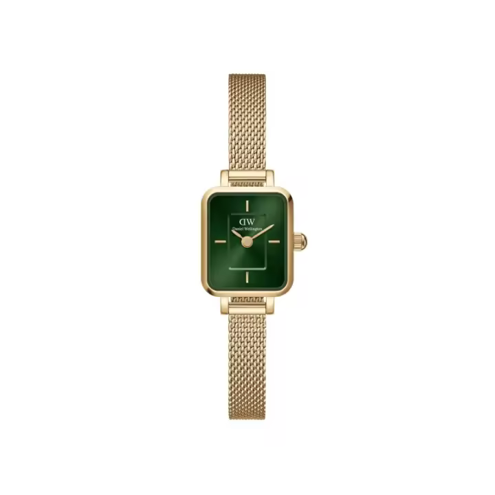 Reloj Daniel Wellington Mujer DW00100653 - Cuarzo, Acero Inoxidable Dorado, Esfera Verde, Correa de Malla - 1