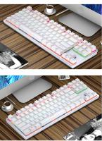 Teclado Mecánico De Juego Mini K620 RGB Con Retroiluminación Teclas Personalizables Y Hotswap USB Para PC Rosa Y Blanca - details 38