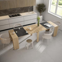 Skraut Home - Mesa Consola Extensible - Mesa Auxiliar - S III - 58/302x90x77cm - Práctica y Versátil - Estilo Moderno - Fácil Montaje - details 1
