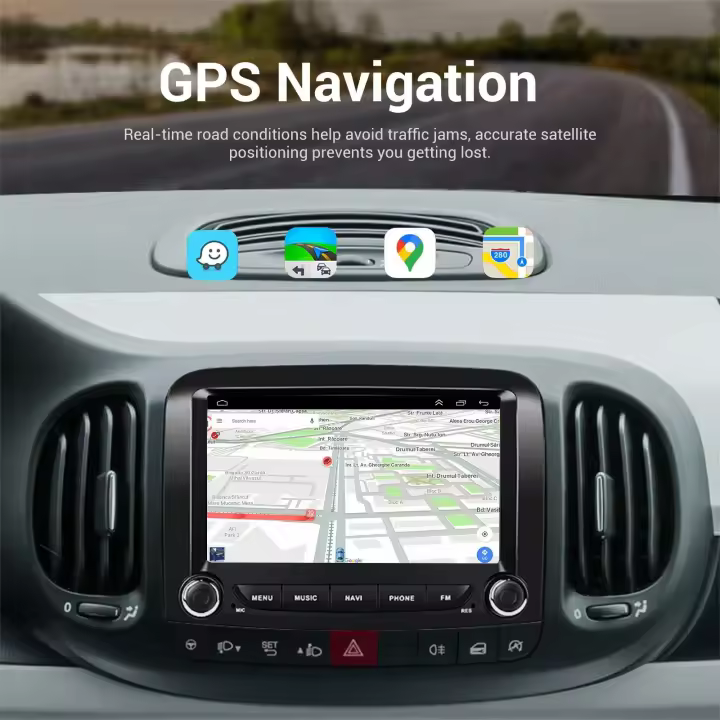 7 pulgadas Android 2 Din car Radio multimedia player 1024 * 600 para Fiat 500l 2013 2014 2015 2016 2019 GPS audio estéreo - 1