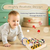 Tablero De Ocio Educativo Montessori Para Bebés Con LED Y Actividades Sensoriales Tablero De Juego Portátil Para Aprendizaje Infantil - details 0