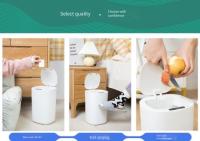 Bandeja De Basura Inteligente Con Sensor Automático Cubierta De Inclinación Para Clasificación Del Desperdicio Para El Hogar Y La Oficina Cocina Y Baño - details 3