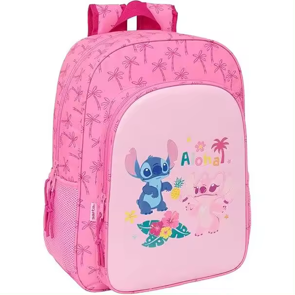 Mochila Infantil Adaptable a Carro STITCH CHILL 33x14x42 cm - 1