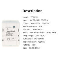 Sensor De Temperatura Y Humedad WiFi Inteligente Tuya Alexa Google Smart Life Control Remoto 433MHz Medidor De Potencia - details 2