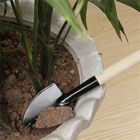 Juego De 3 Piezas De Herramientas De Jardinería Con Mango De Madera Shovel Rake Multifuncional Para Plantas Bonsái Del Hogar - details 6