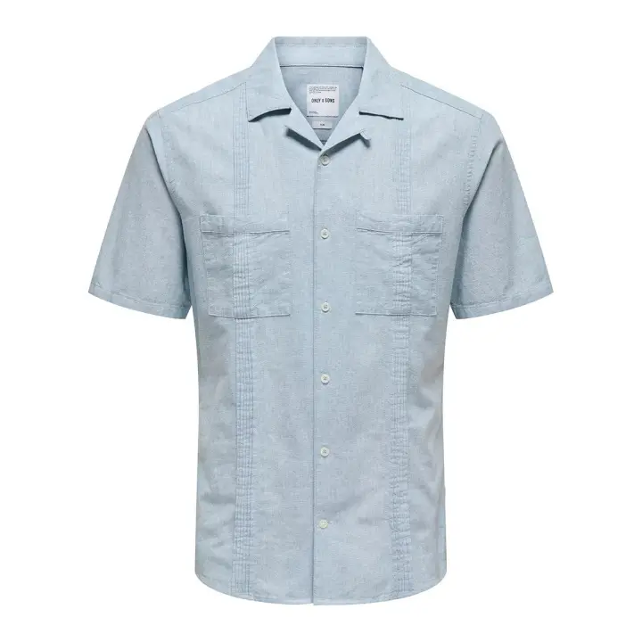 Camisa Guayabera Azul Only&Sons - 1