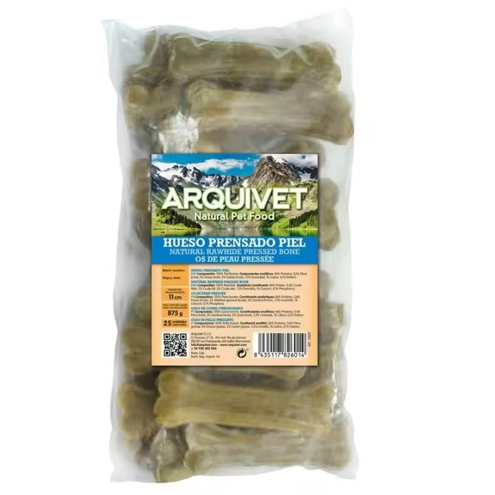 Arquivet - HUESO PRENSADO PIEL 11cm Bolsa 25 uds - 1
