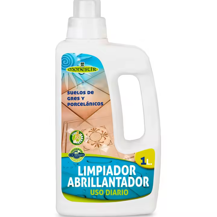 Monestir - Limpiador Abrillantador de Monestir . Limpia y abrillanta sus suelos de cerámica, gres y porcelánicos. - 1