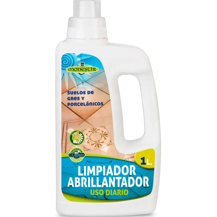 Monestir - Limpiador Abrillantador de Monestir . Limpia y abrillanta sus suelos de cerámica, gres y porcelánicos. - 1
