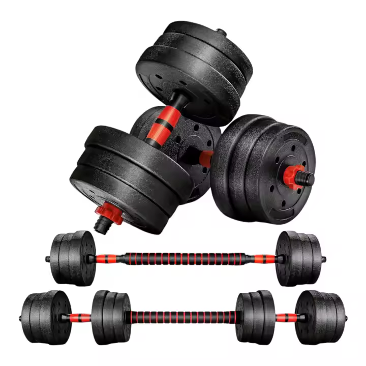 Juego De Mancuernas Ajustables 2 en 1,con barras,Multifución 10KG-15KG-20KG-30KG. Juego de Pesas con Barra Libremente Combinable con Barras Conexión, 10/15KG/20KG/30KG... ajustables, mancuernas cortas y largas (man-001 22.9 26.9 30.9 38.9  D7) - 1