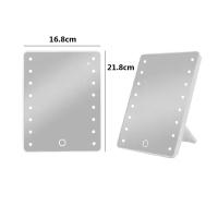 Espejo Con 16 Luz Led Natural Rectangular Con Pie Blanco Para Maquillaje 17x22 Cm - details 4