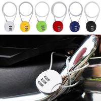 Cerradura De Combinación Inteligente Para Casco De Motocicleta Con Teclado De Alambre Extensible Cerradura Antirrobo - details 0