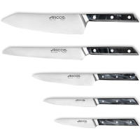 ARCOS Eclipse - Set Completo de 5 Cuchillos de Cocina - Acero Inoxidable Forjado Nitrum® - Mango Acrílico Negro Nacarado - details 0