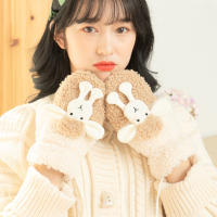 Guantes De Moda Para Mujer Otoño Invierno Con Peluche Lamiado Diseño Simple Y Divertido Talla Unica Color Sólido Calidad Superior - details 4