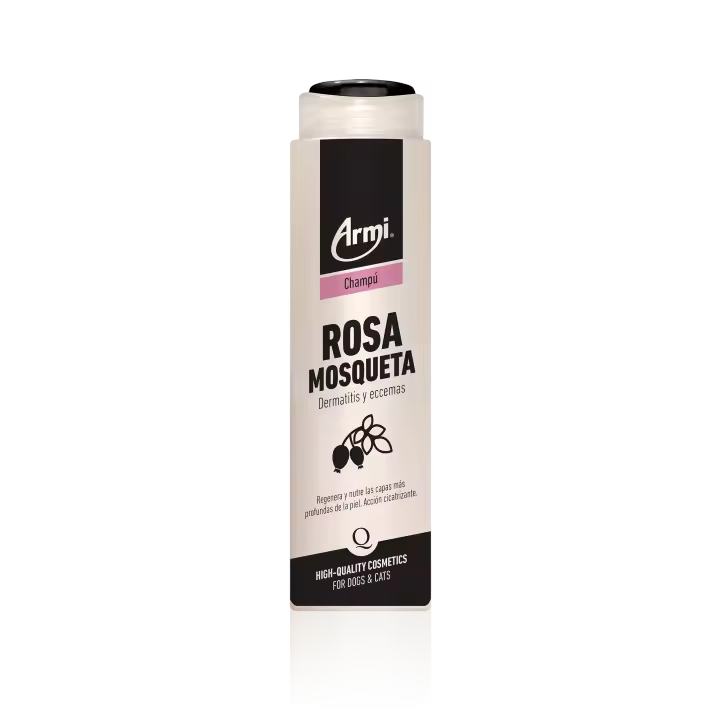 Armi Champú Perro Rosa Mosqueta - Champú Perros Dermatitis y Eccemas - Champú Dermatitis Perro - Champú Perros - 225 ml - - 1