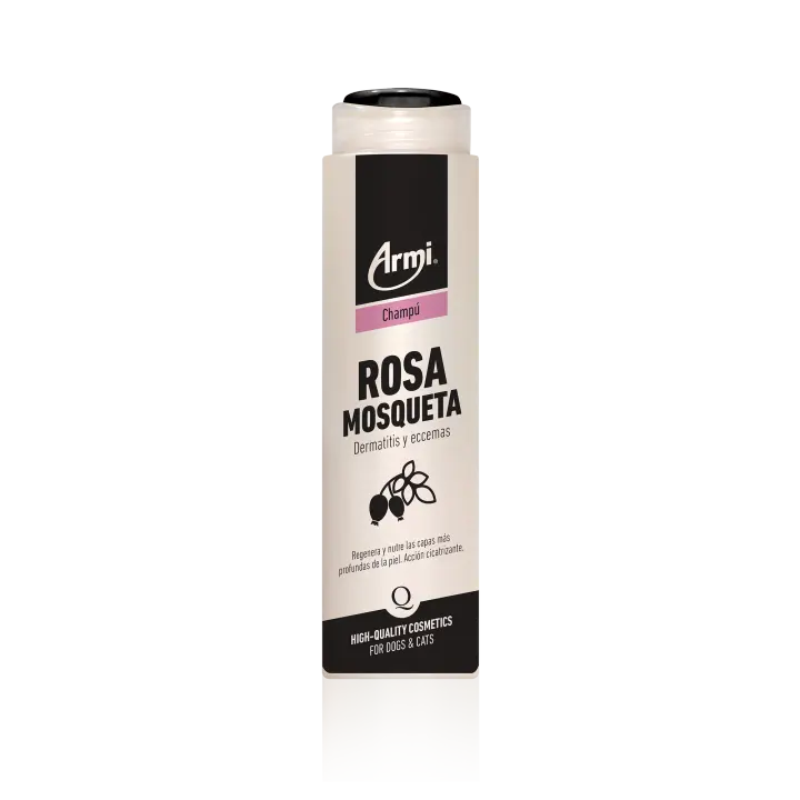 Armi Champú Perro Rosa Mosqueta - Champú Perros Dermatitis y Eccemas - Champú Dermatitis Perro - Champú Perros - 225 ml - - 1